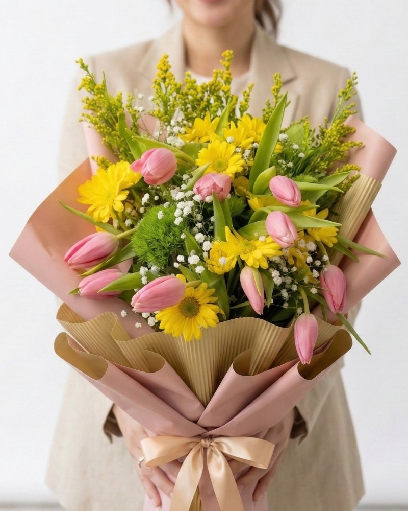 Gün Işığı ve Pembe Düşler Buketi