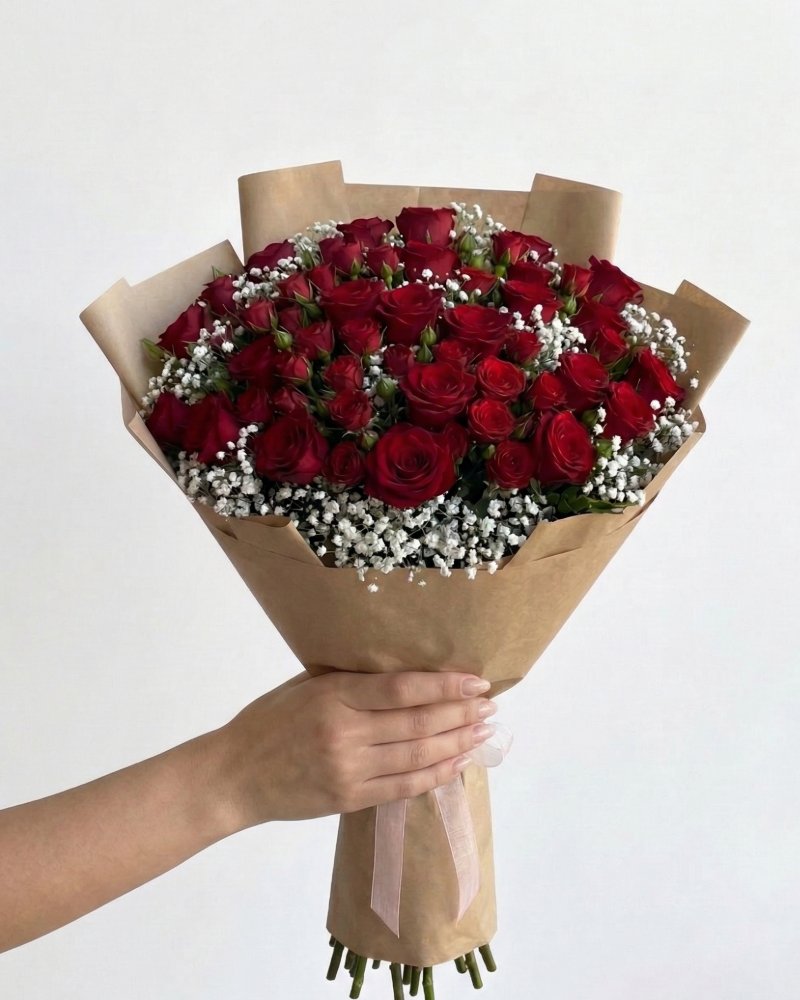 Aşkın Zarafeti Kırmızı Gül Buketi